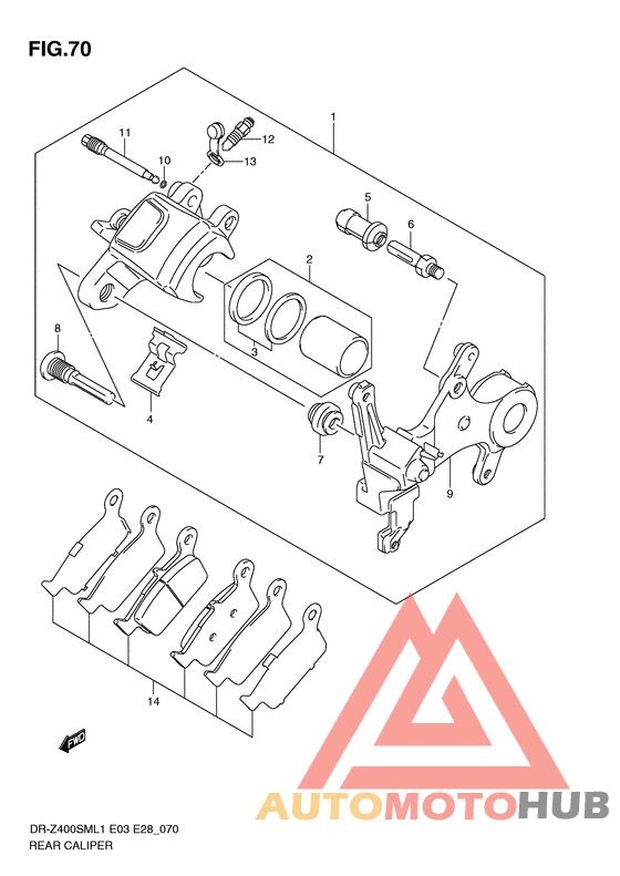 Задний суппорт