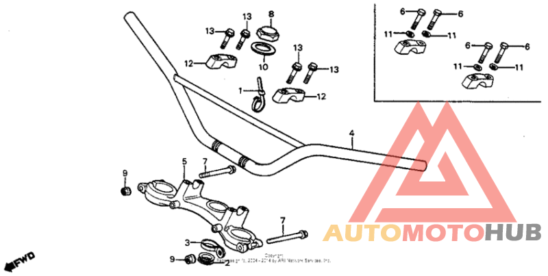Handlebar + top bridge