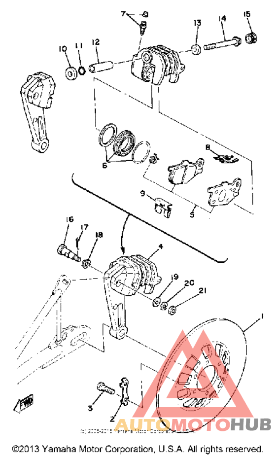 Rear disc brake - caliper