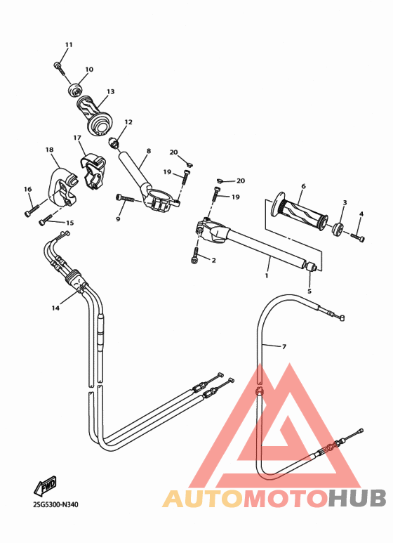 Steering handle & cable