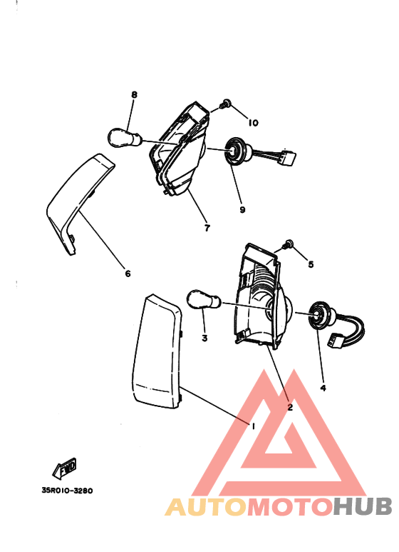 Rear flasher light assy