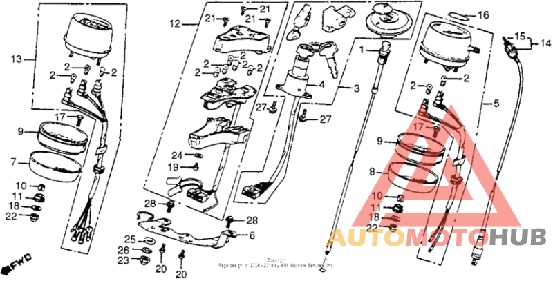 Cm400a key set + speedometer + tachometer 79-81