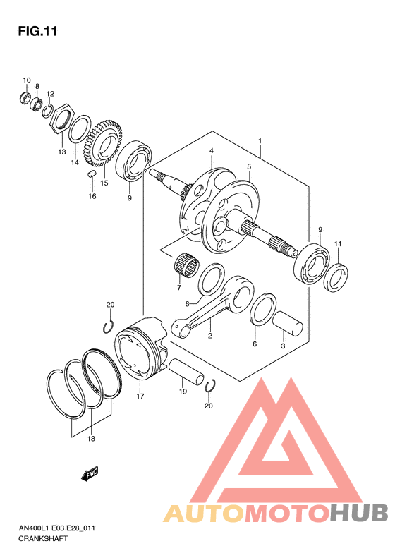 Вал коленчатый
