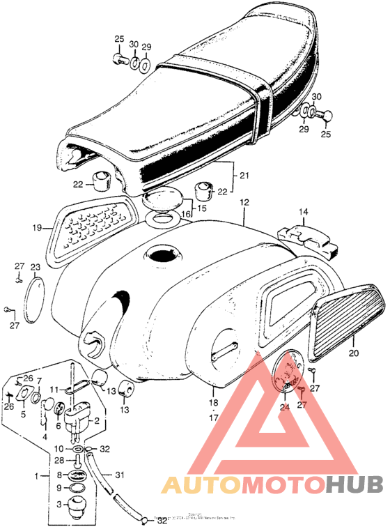 Ca175 fuel tank + seat