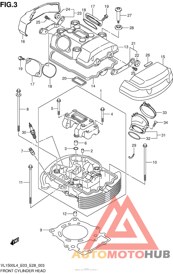 Front Cylinder Head (Vl1500L4 E28)