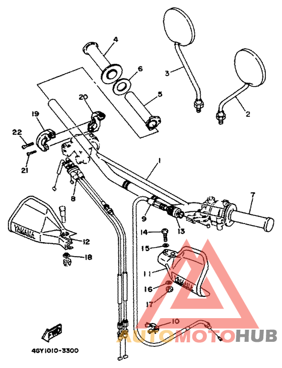 Steering handle. cable