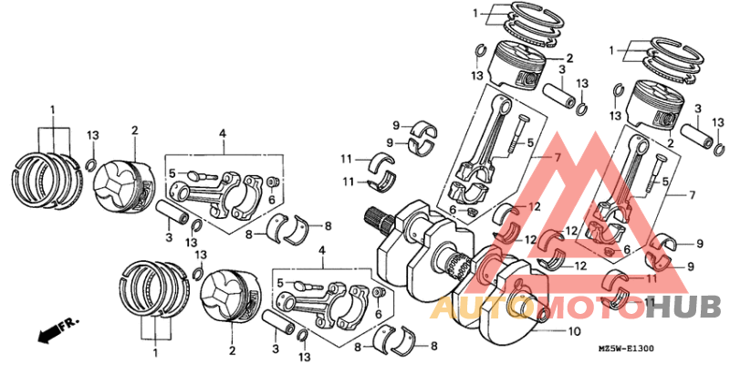 Crankshaft/piston