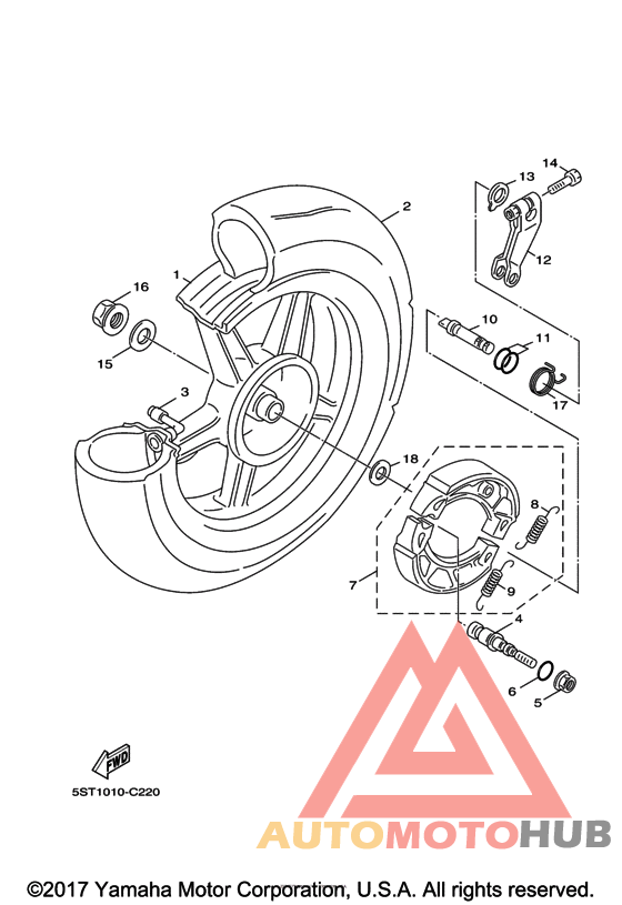 Переднее колесо