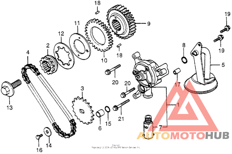 Oil pump + primary drive gear