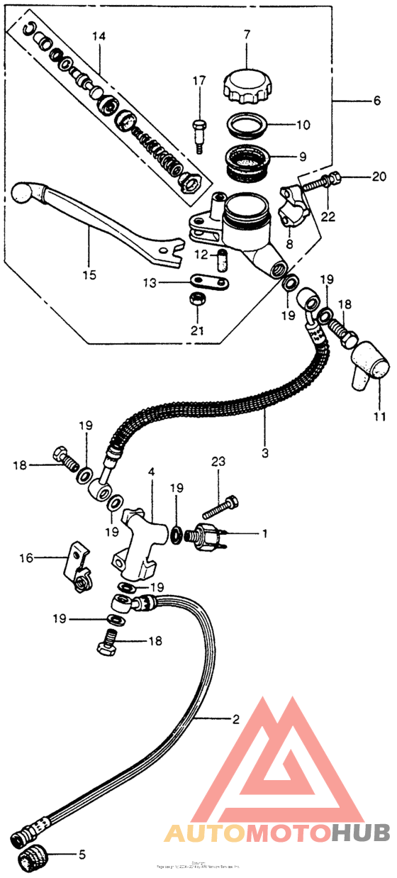 Master cylinder + front brake hose