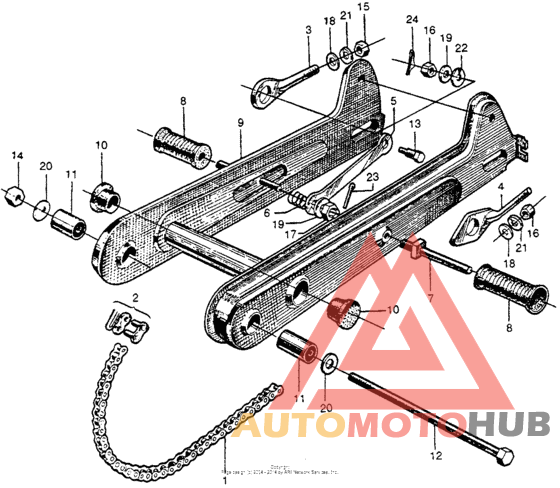 Swingarm + drive chain