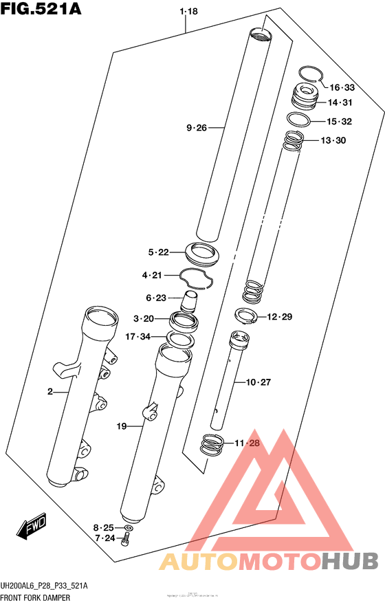 Front Fork Damper (Uh200Al6 P28)