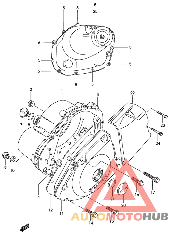 Crankcase cover ass`y  (v