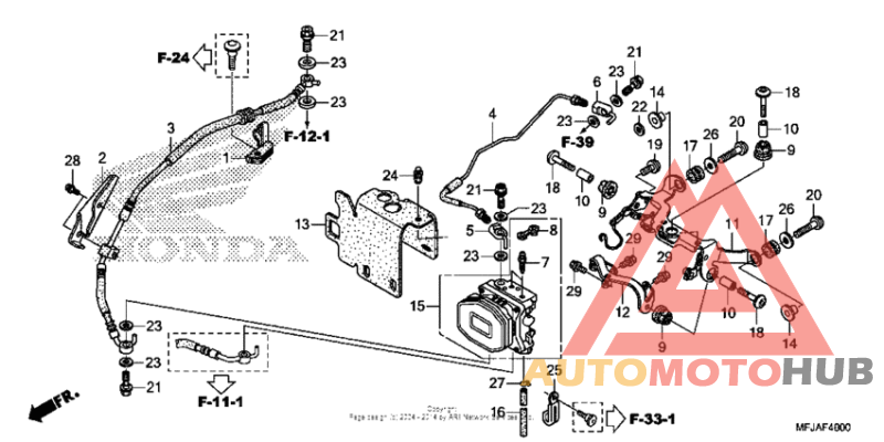 Rear valve unit (cbr600ra)