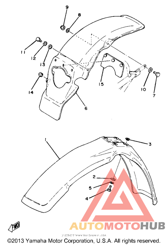 Front fender-rear fender