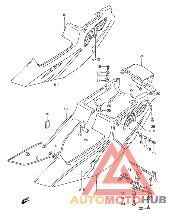 Обтекатель задний