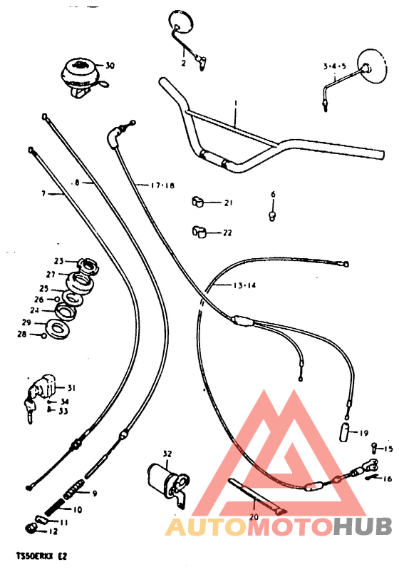 Handlebar - control cable
