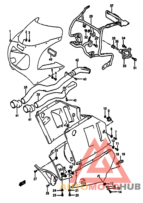 Cowling fitting set