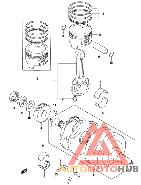 Вал коленчатый