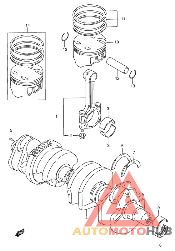 Вал коленчатый