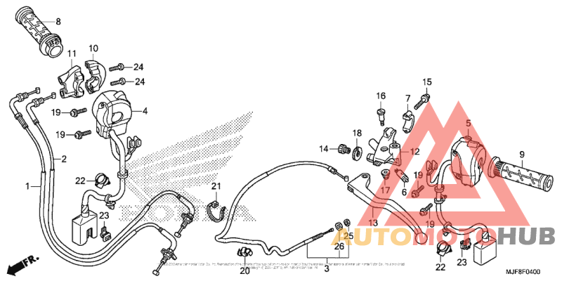 Handle Lever + Switch + Cable (Ctx700N/na)