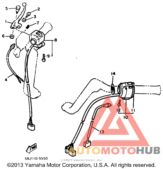 Handel switch lever