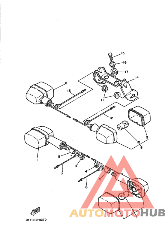 Rear flasher light assy
