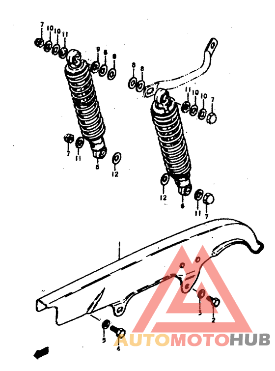 Chain case-shock absorber