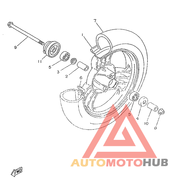 Переднее колесо