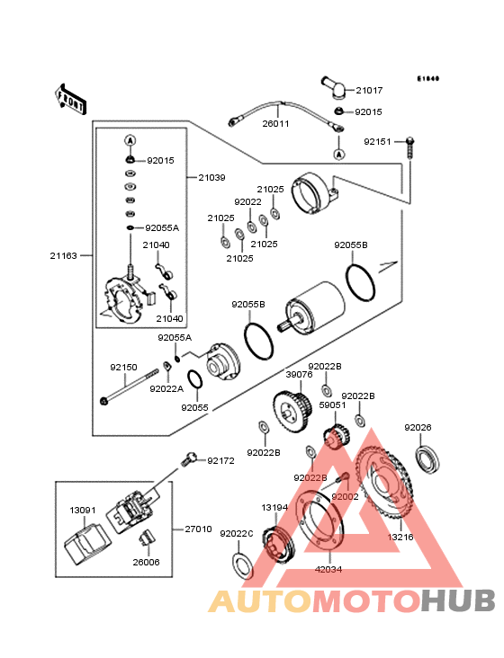 Starter motor/starter clutch