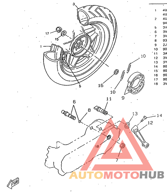 Переднее колесо