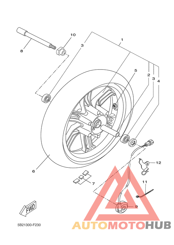 Переднее колесо
