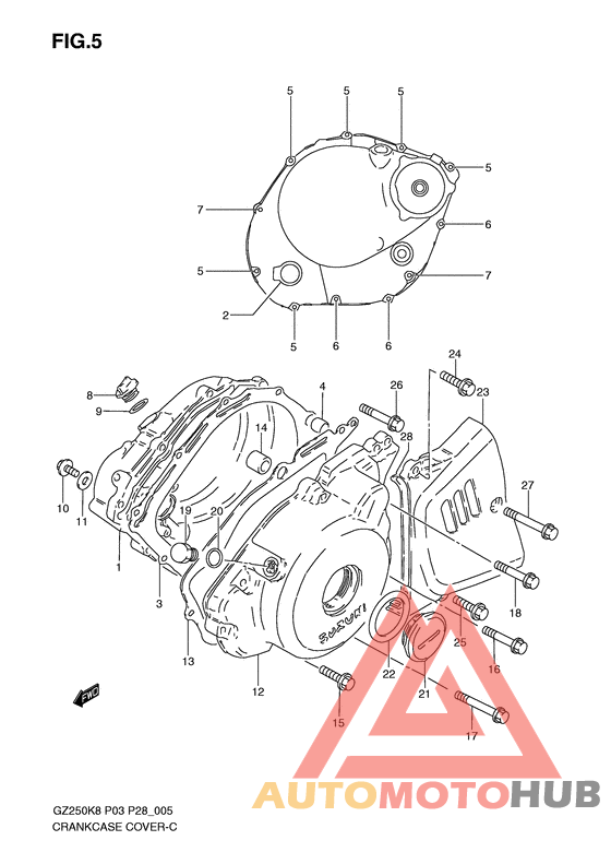 Crankcase cover ass`y  (v