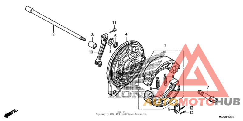 Rear brake panel (1)