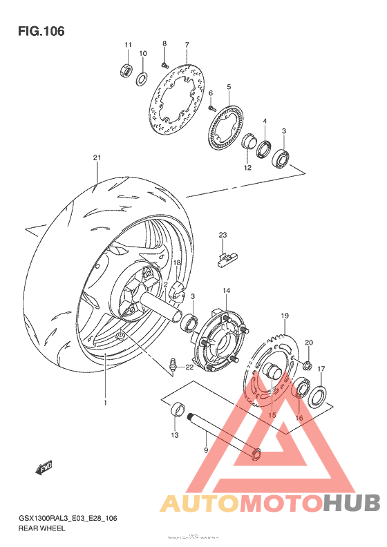 Rear Wheel (Gsx1300Ral3 E33)