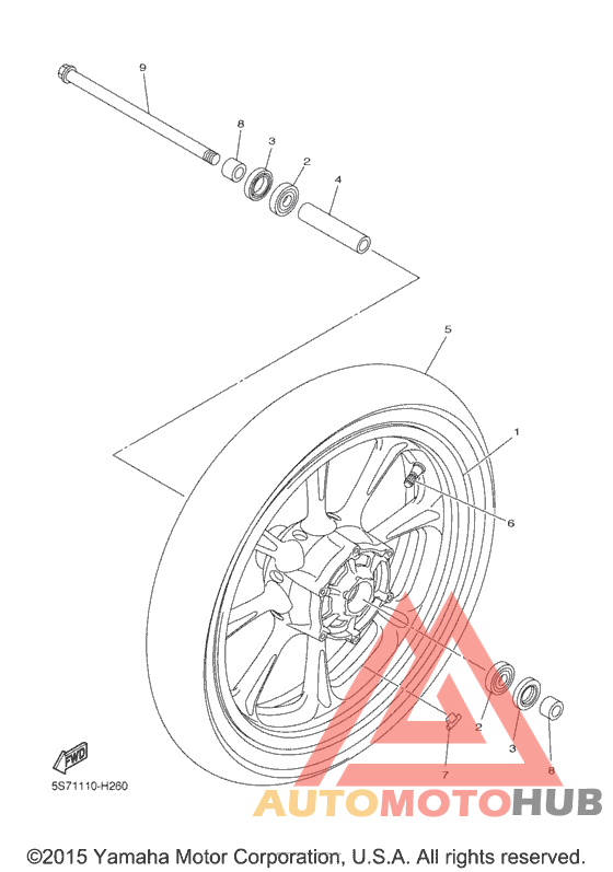 Переднее колесо