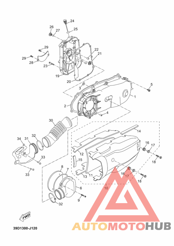 Crankcase cover ass`y  (v