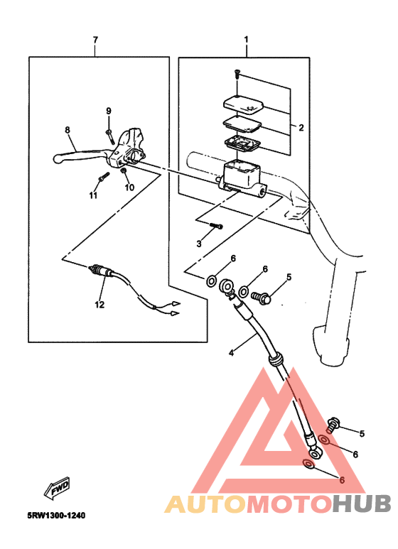 Передний тормозной цилиндр