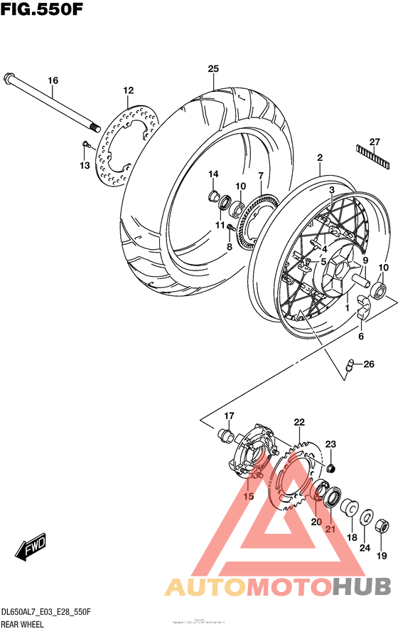 Rear Wheel (Dl650Xal7 E33)