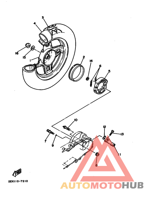 Rear wheel complete assy