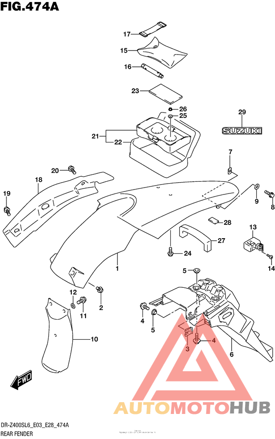 Задний бампер