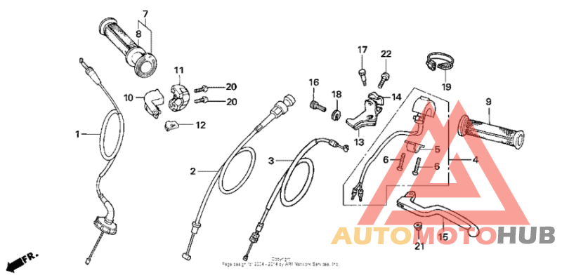 Handle lever + switch + cable