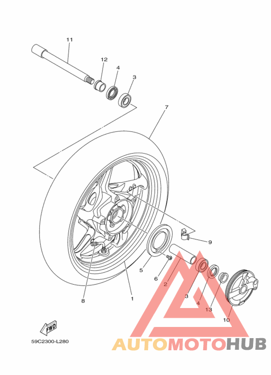 Переднее колесо