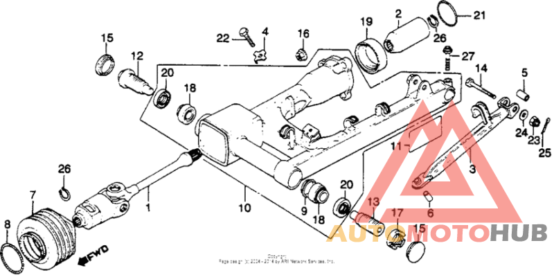 Swingarm + propeller shaft