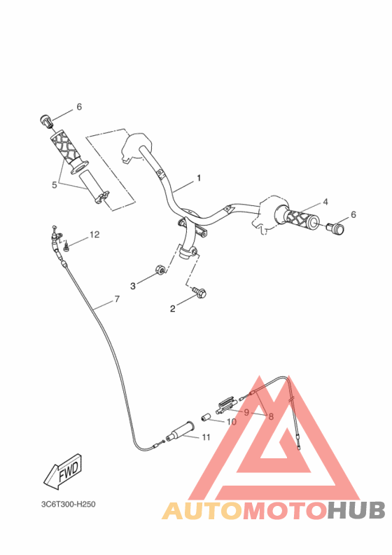 Steering handle & cable