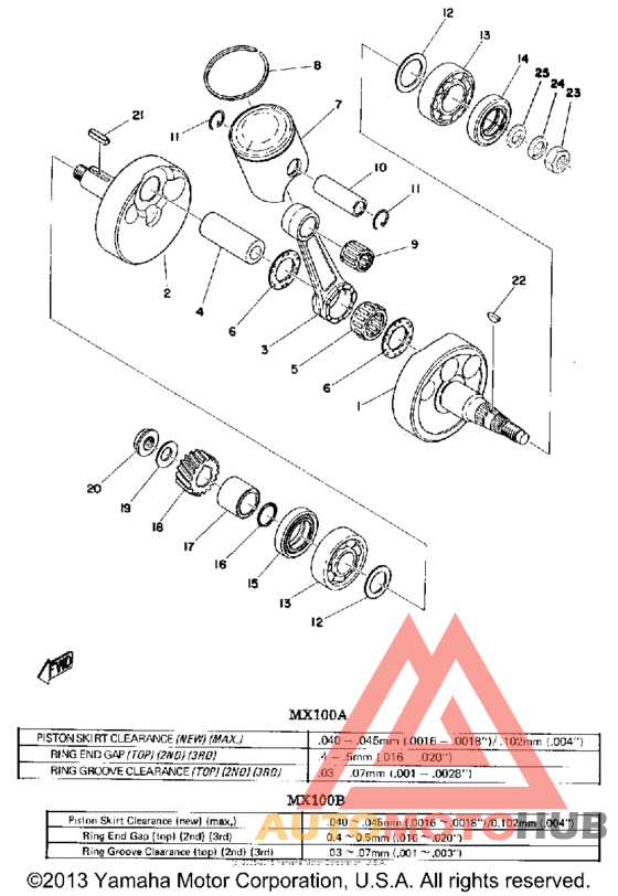 Коленвал и поршни