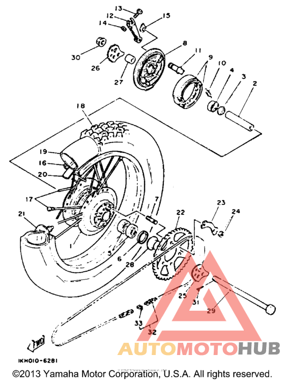 Переднее колесо