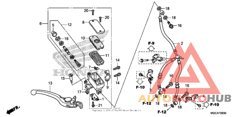 Front brake master cylinder (1)