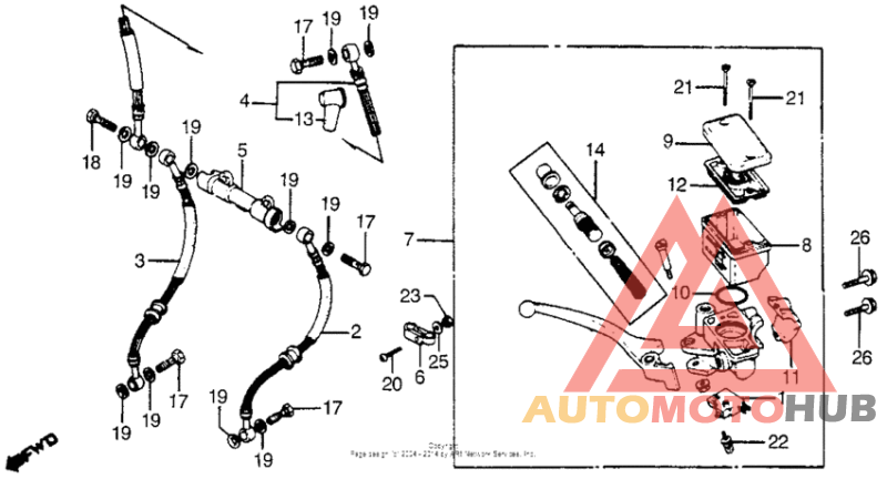 Front brake master + cylinder