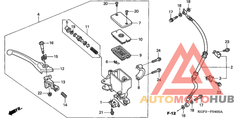 Fr. brake master cylinder
